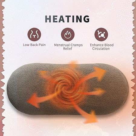 period cramp relief massager with heating pad for back pain