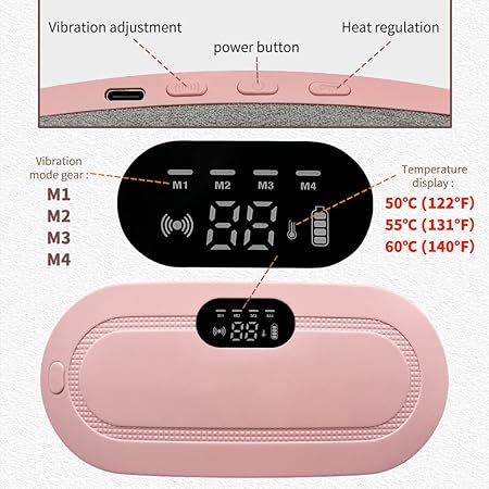 period cramp relief massager with heating pad for back pain