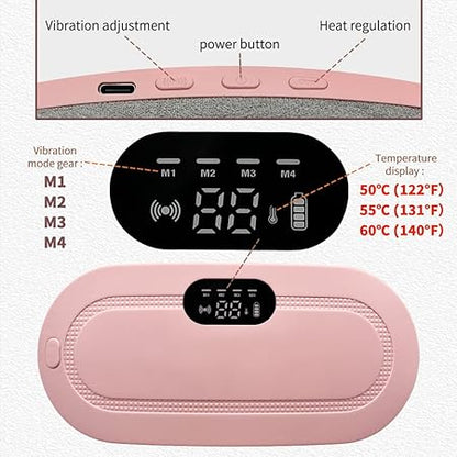 period cramp relief massager with heating pad for back pain
