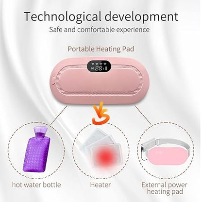 period cramp relief massager with heating pad for back pain